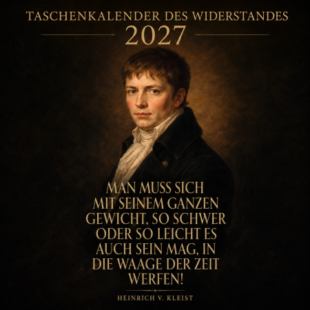 Preview: NEU - vorbestellen: Taschenkalender des Widerstandes 2027 - "Ehret die Deutschen Meister!"